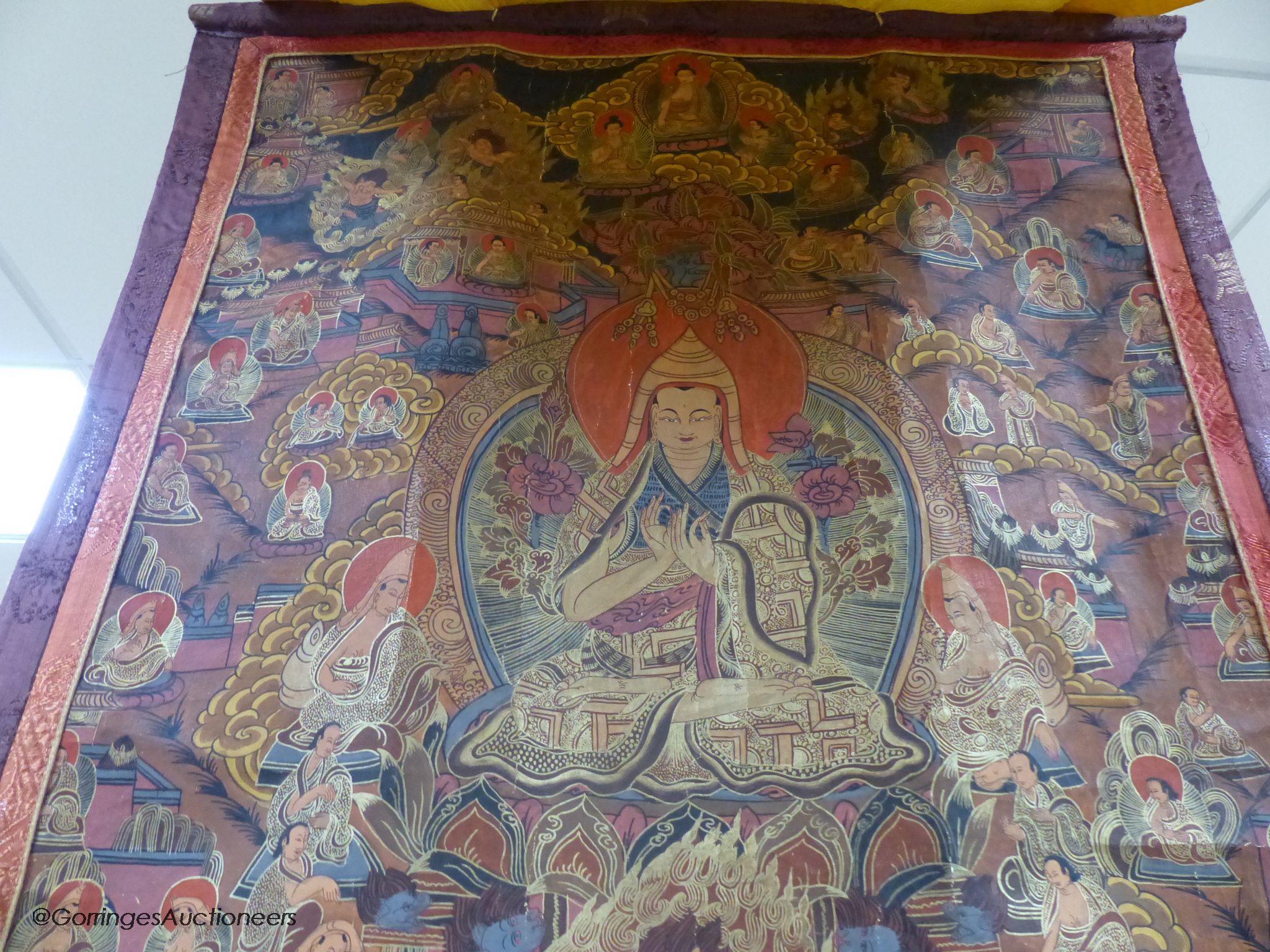 A Tibetan thangka depicting the Dalai Llama